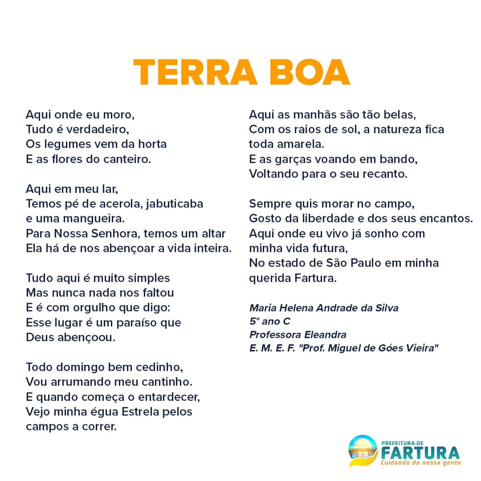 Poesia O Lugar Onde Eu Moro - FDPLEARN
